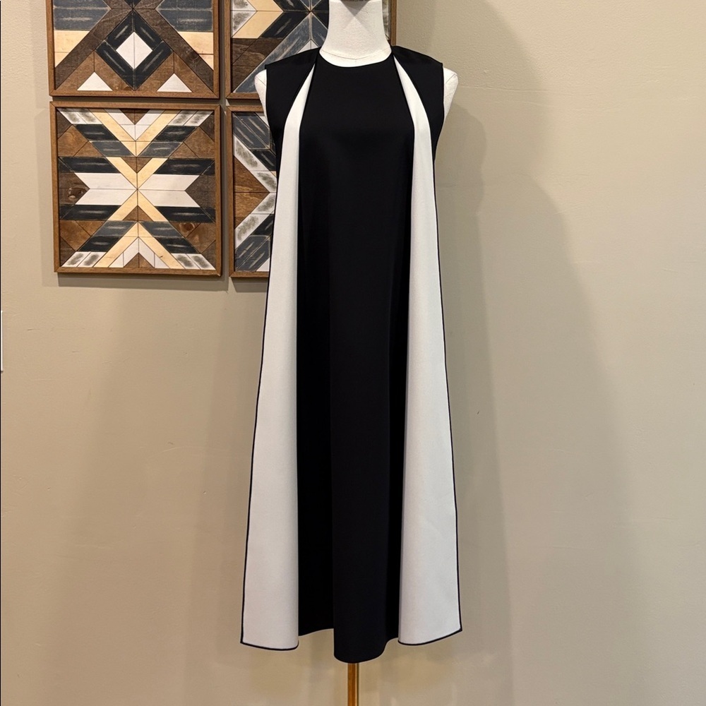 Ralph Lauren Collection 2-Piece Silk Sheath Dress with Long Vest Overlay sz 8